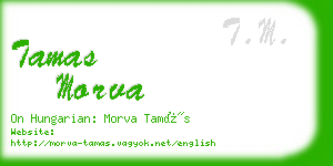 tamas morva business card